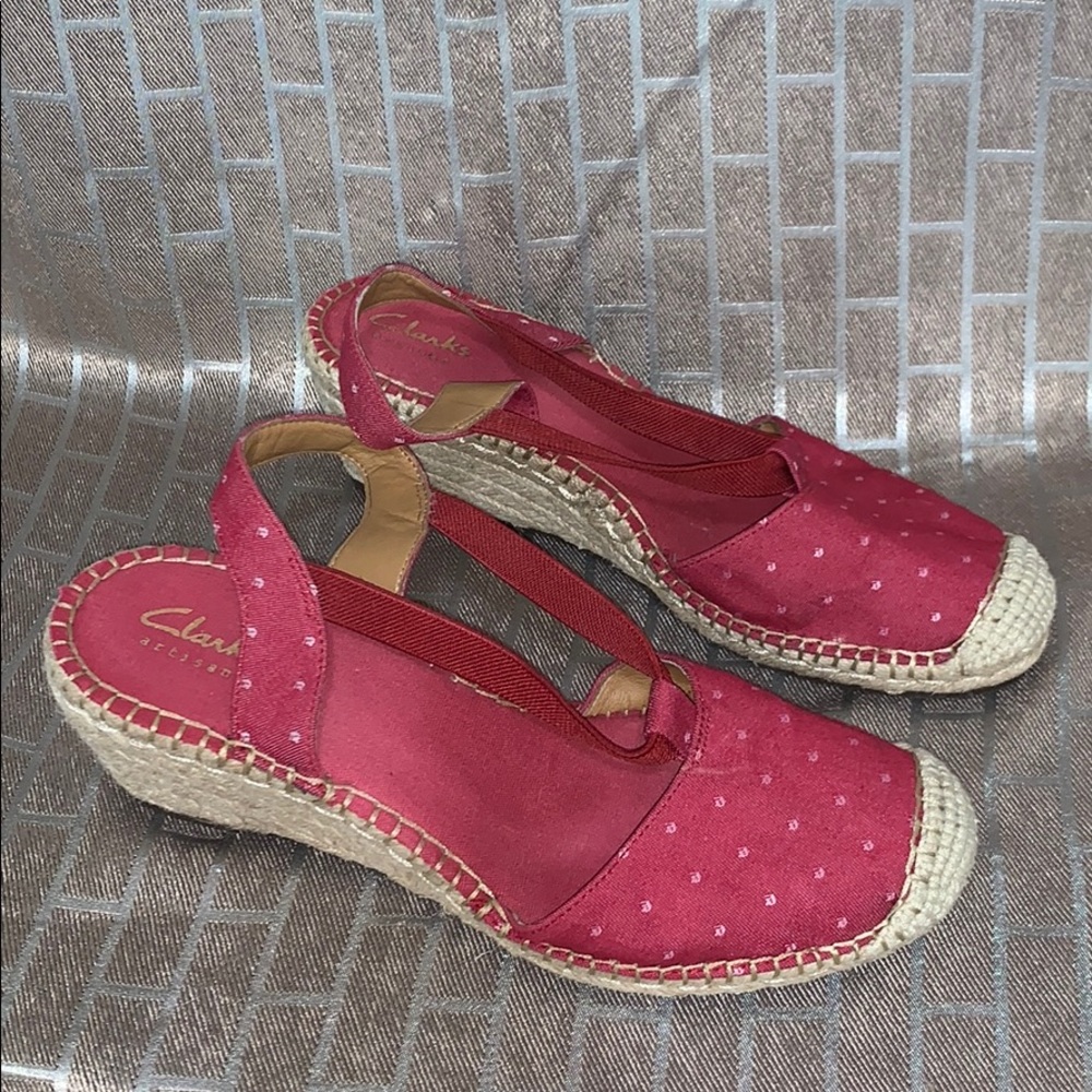 Clark’s artisan red wedge 7.5